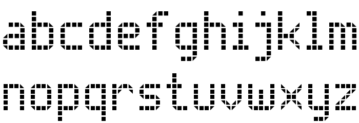 Rounded LED Board-7 Font LOWERCASE