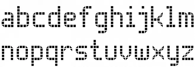 Rounded LED Board-7 Schriftart Kleinbuchstaben