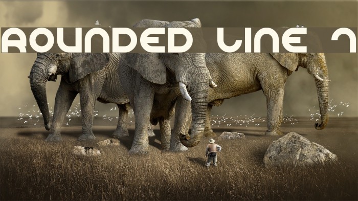 Rounded Line 7 Font examples