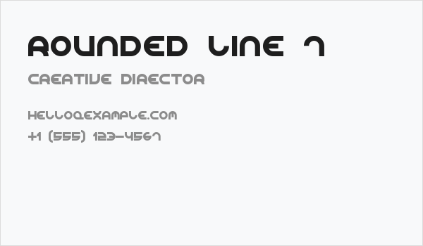 Rounded Line 7 Business Card