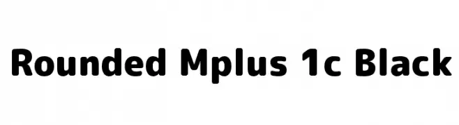 Rounded Mplus 1c Black  नि: शुल्क फ़ॉन्ट्स डाउनलोड