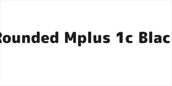 Rounded Mplus 1c Black Logo