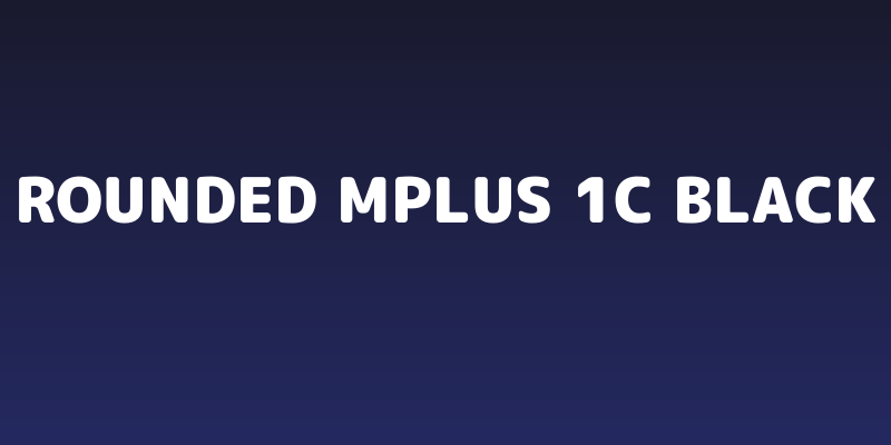 Rounded Mplus 1c Black Social Header