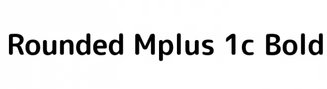 Rounded Mplus 1c Bold  नि: शुल्क फ़ॉन्ट्स डाउनलोड