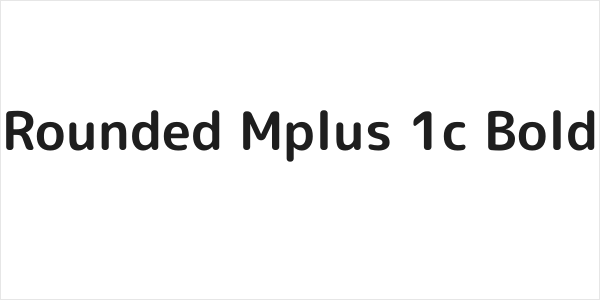 Rounded Mplus 1c Bold Logo