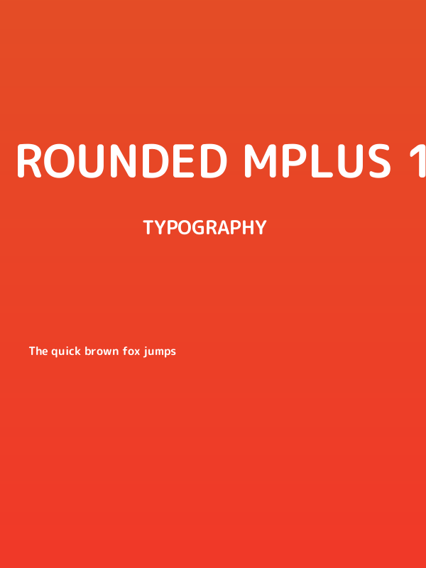 Rounded Mplus 1c Bold Poster