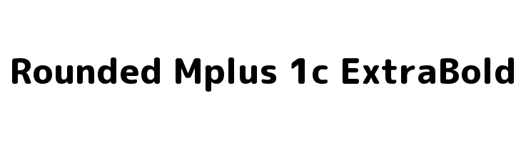 Rounded Mplus 1c ExtraBold Font