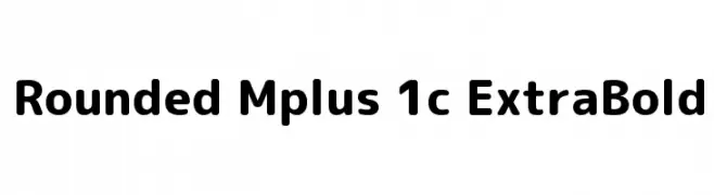 Rounded Mplus 1c ExtraBold  Fuentes Gratis Descargar