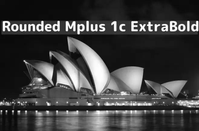Rounded Mplus 1c ExtraBold Font examples