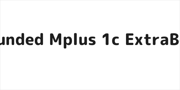 Rounded Mplus 1c ExtraBold Logo