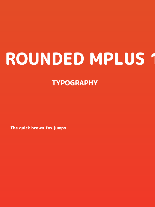 Rounded Mplus 1c ExtraBold Poster