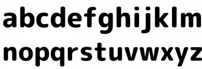 Rounded Mplus 1c ExtraBold Font LOWERCASE