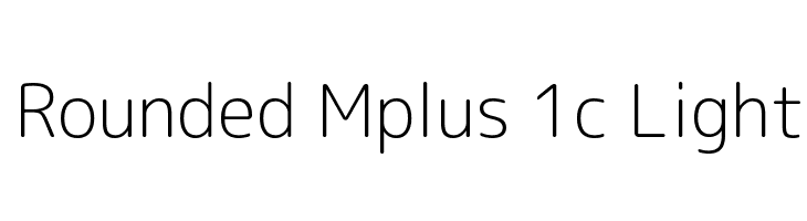 Rounded Mplus 1c Light Font