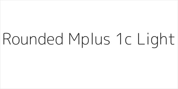 Rounded Mplus 1c Light Logo
