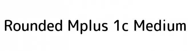 Rounded Mplus 1c Medium  تنزيل الخطوط