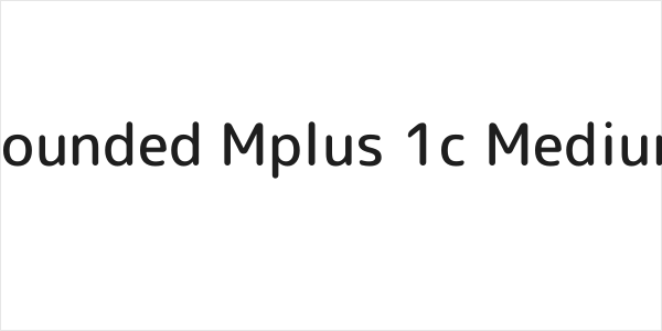 Rounded Mplus 1c Medium Logo