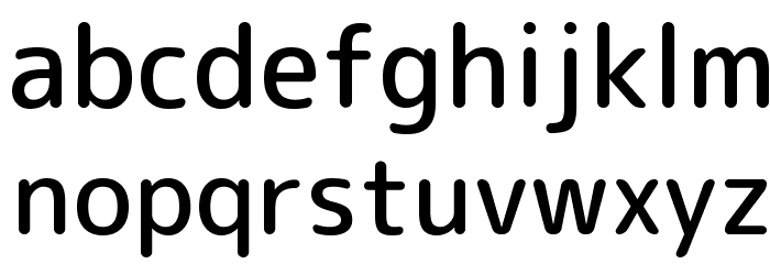 Rounded Mplus 1c Medium Font LOWERCASE