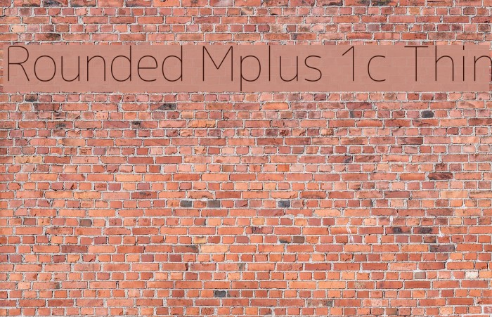 Rounded Mplus 1c Thin Font examples
