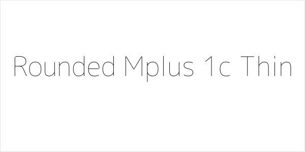 Rounded Mplus 1c Thin Logo