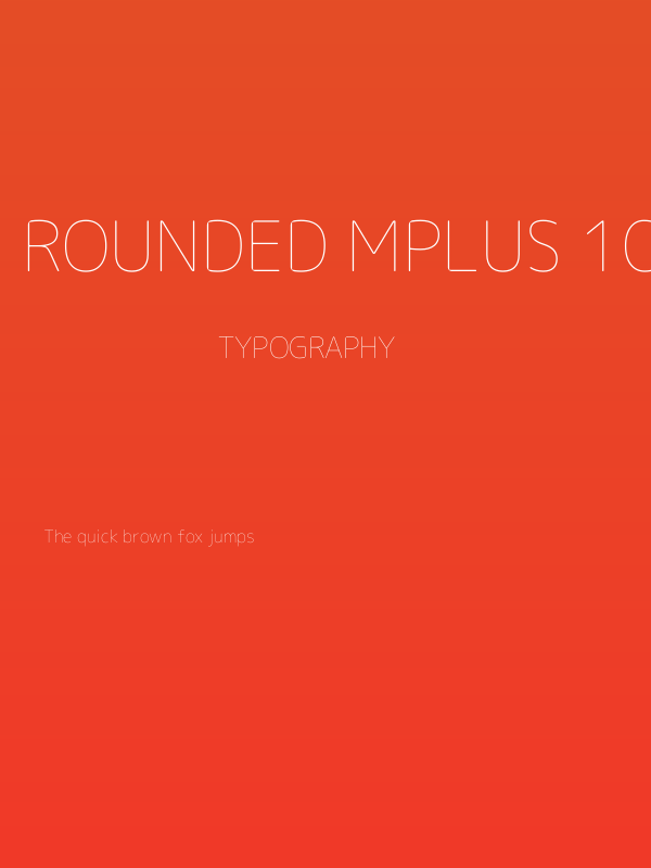 Rounded Mplus 1c Thin Poster