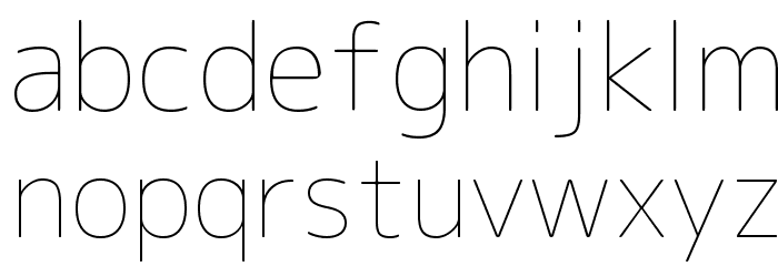 Rounded Mplus 1c Thin Font LOWERCASE