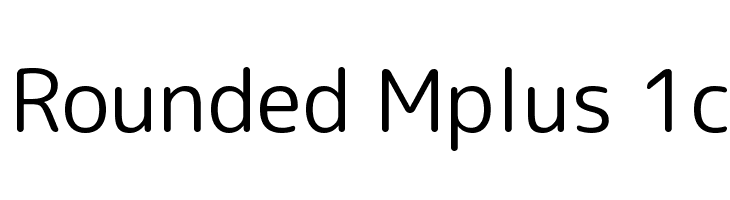Rounded Mplus 1c Font