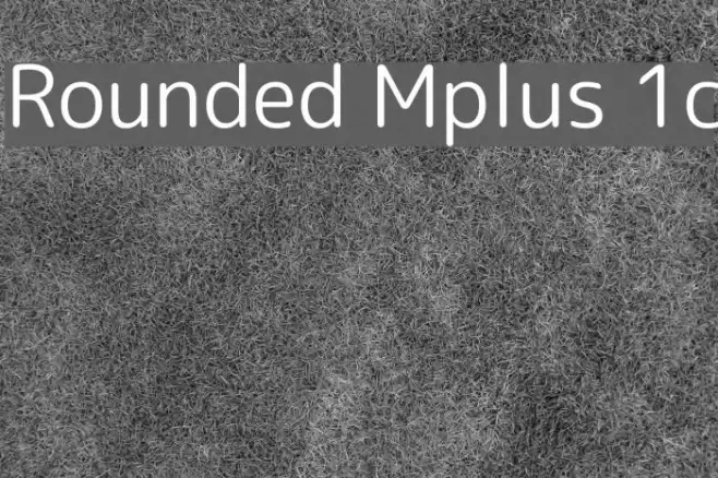 Rounded Mplus 1c Font examples