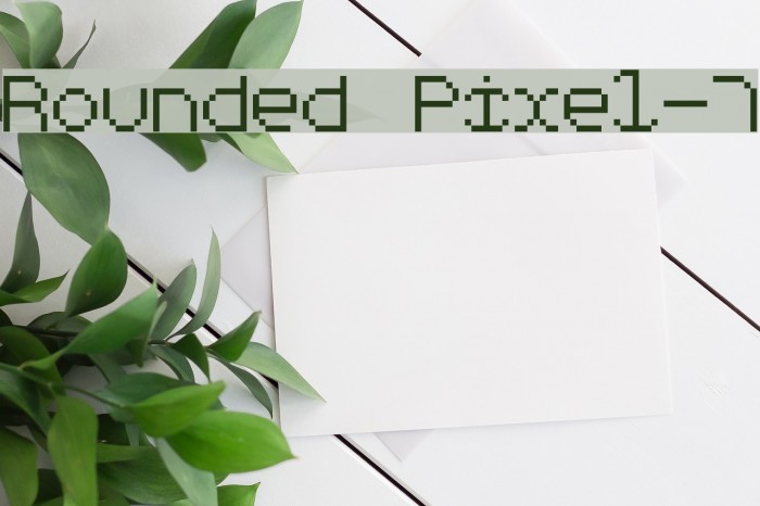 Rounded Pixel-7 Font examples