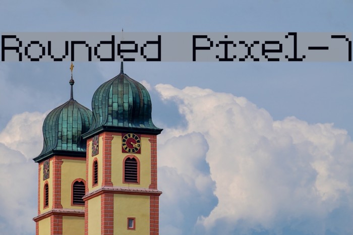 Rounded Pixel-7 Font examples