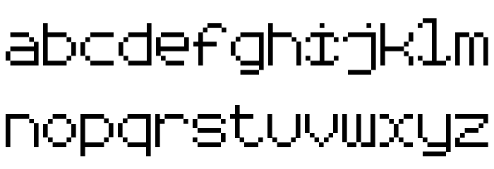 Rounded Pixel-7 Font LOWERCASE