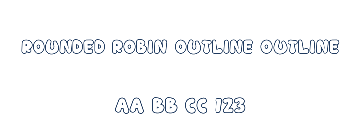 Rounded Robin Outline Outline Font Preview