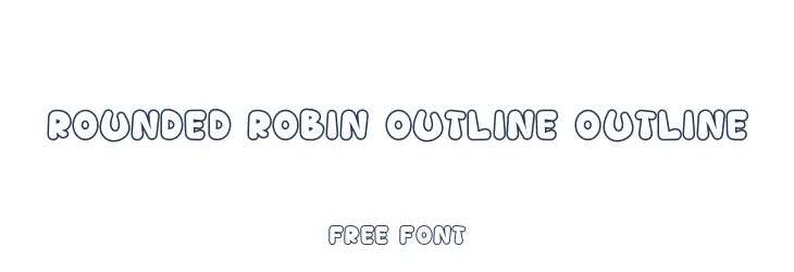 Rounded Robin Outline Outline 