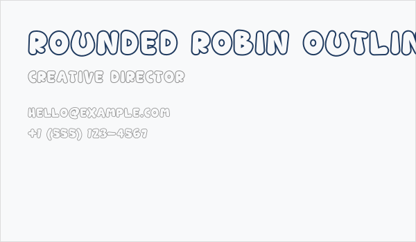 Rounded Robin Outline Outline Business Card