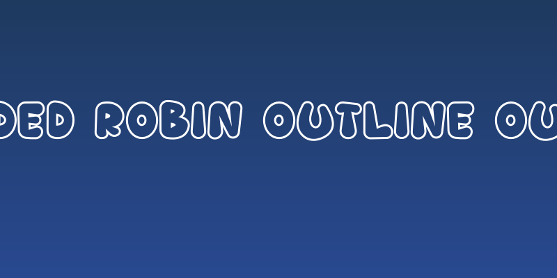 Rounded Robin Outline Outline Social Header