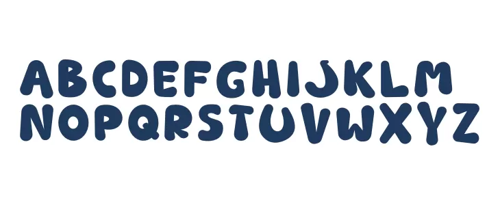 Rounded Robin Solid फ़ॉन्ट अपरकेस