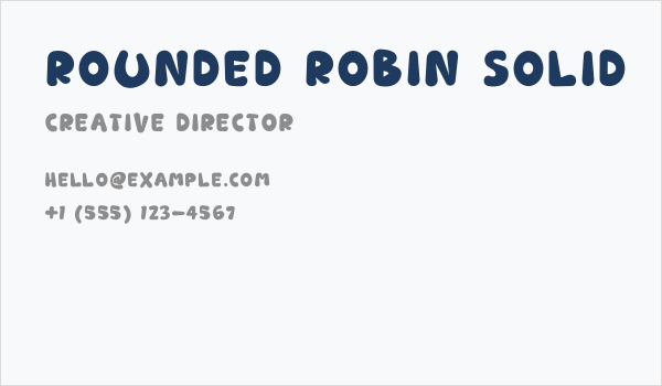 Rounded Robin Solid Business Card