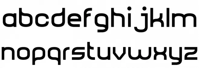 Rounded Sans Serif 7 फ़ॉन्ट लोअरकेस