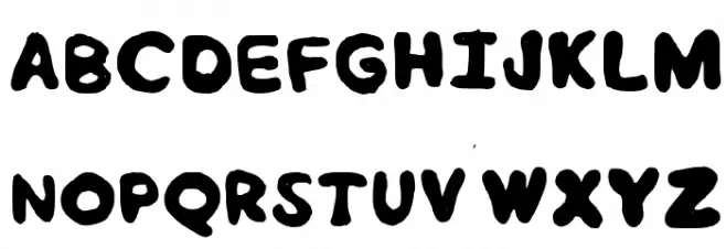 Rounded Semibold Medium Caratteri MAIUSCOLE