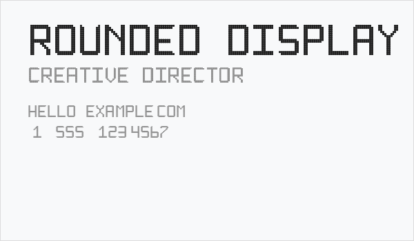 Rounded display St Business Card