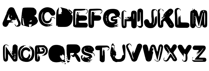 RoundedBrush Font LOWERCASE
