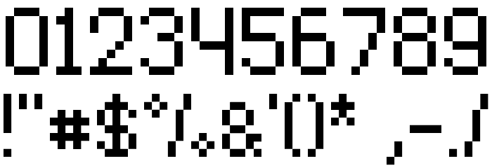 RoundedPixel Regular Font OTHER CHARS
