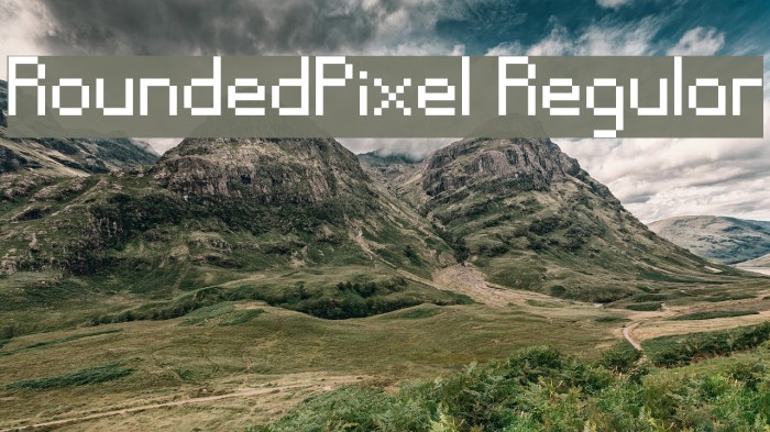 RoundedPixel Regular Font examples
