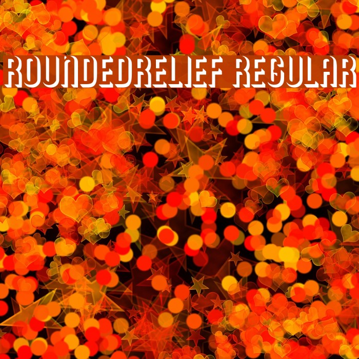 RoundedRelief Regular Font examples