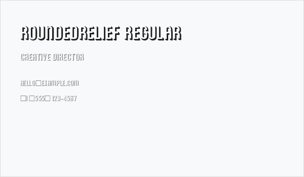 RoundedRelief Regular Business Card