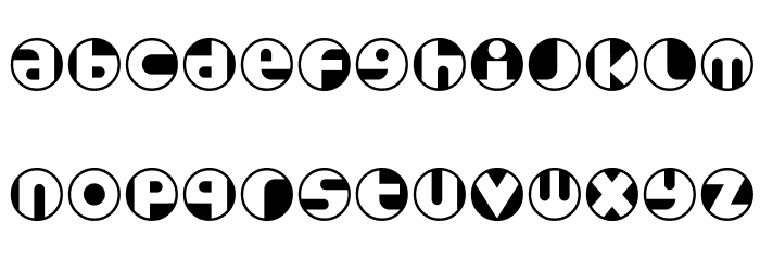 Roundel Font LOWERCASE