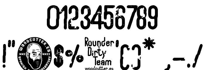 Rounder Dirty Team Font OTHER CHARS