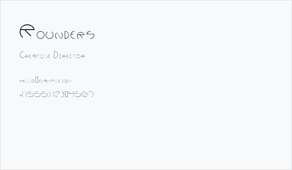 Rounders Business Card