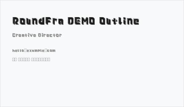 Roundfra DEMO Outline Business Card
