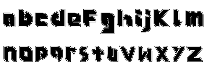 Roundfra DEMO Outline Font LOWERCASE