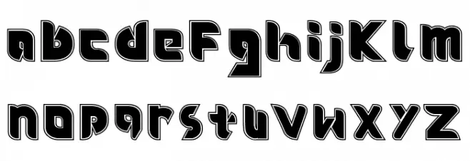 Roundfra DEMO Outline Font LOWERCASE